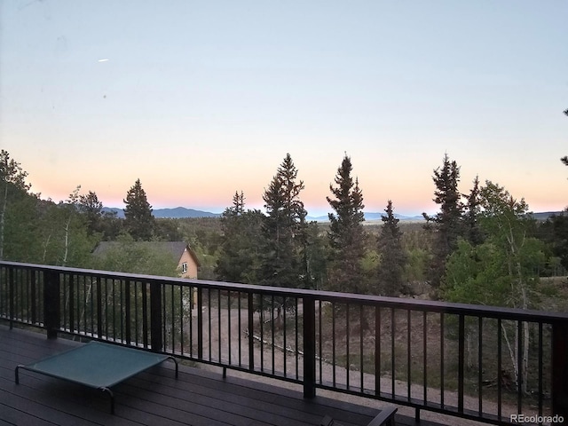 view of deck at dusk