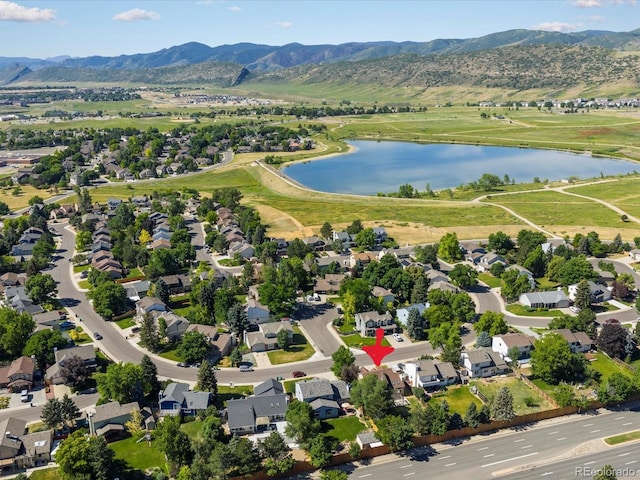 5903 S Ward St, Littleton, CO 80127 - aerial view of residential area featuring a water and mountain view
