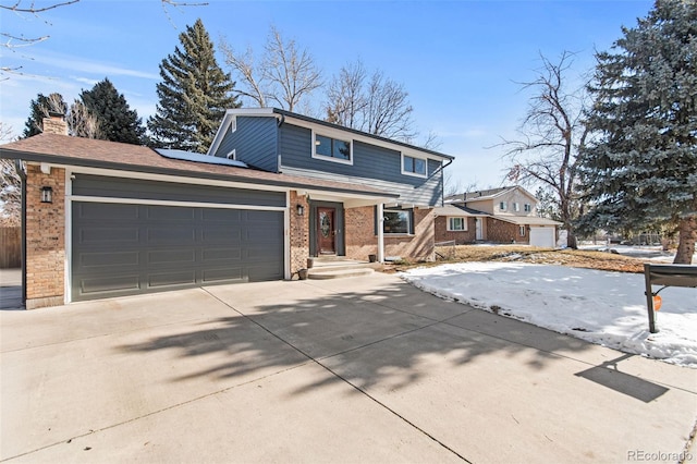 view of property with a garage