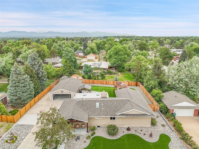 6015 S Milwaukee Way, Centennial, CO 80121 - aerial view of property and surrounding area with mountains