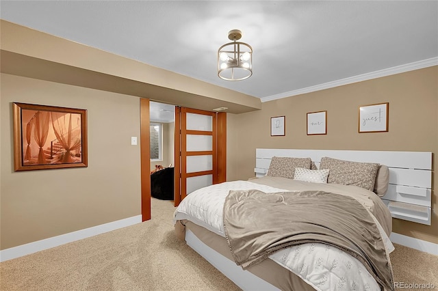 6015 S Milwaukee Way, Centennial, CO 80121 - bedroom featuring light carpet and ornamental molding