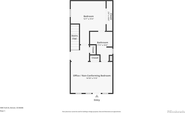 1895 York St, Denver, CO 80206 - view of property floor plan