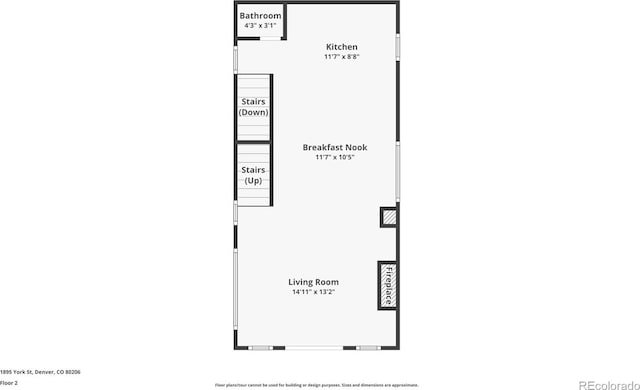 1895 York St, Denver, CO 80206 - view of property floor plan