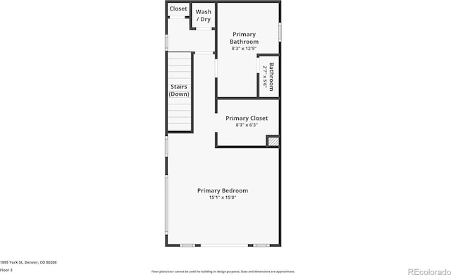 1895 York St, Denver, CO 80206 - view of floor plan / room layout
