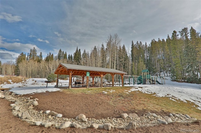 446 Hi Country Drive 17 & 18, Winter Park, CO 80482 - view of home's community featuring a gazebo and a forest view