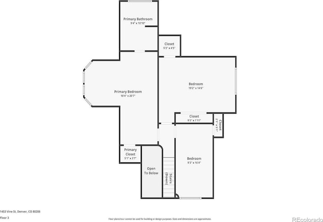 1453 Vine St, Denver, CO 80206 - home floor plan