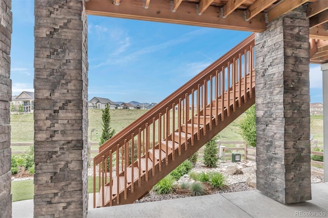 9055 Swan River St, Littleton, CO 80125 - view of patio featuring stairway