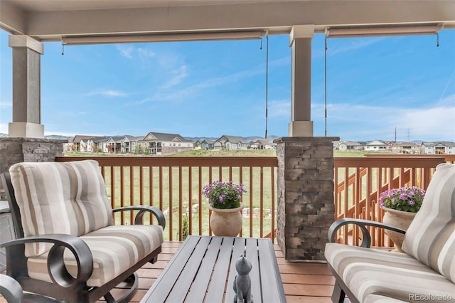 9055 Swan River St, Littleton, CO 80125 - deck with a residential view