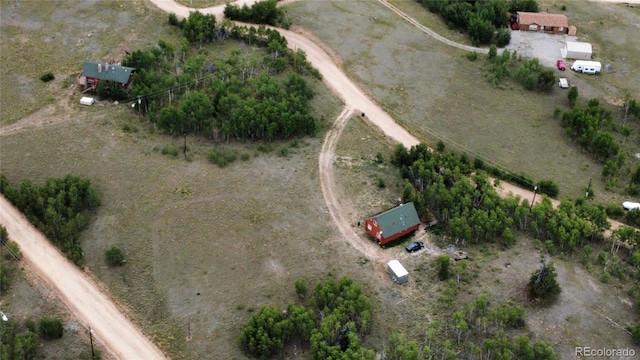 aerial view featuring a rural view