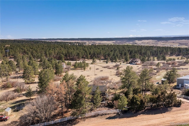 bird's eye view of a heavily wooded area