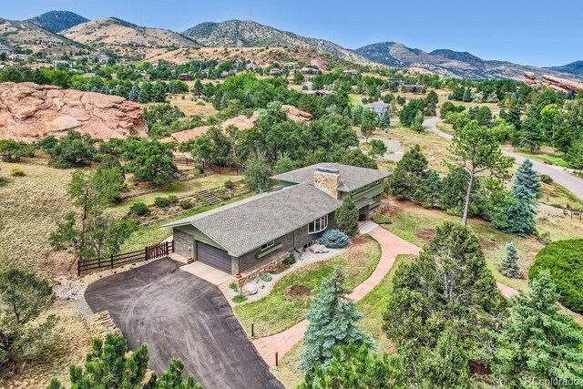 6227 Colorow Dr, Morrison, CO 80465 - aerial view with a mountain view