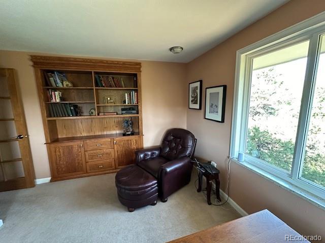 6227 Colorow Dr, Morrison, CO 80465 - sitting room with baseboards and light colored carpet