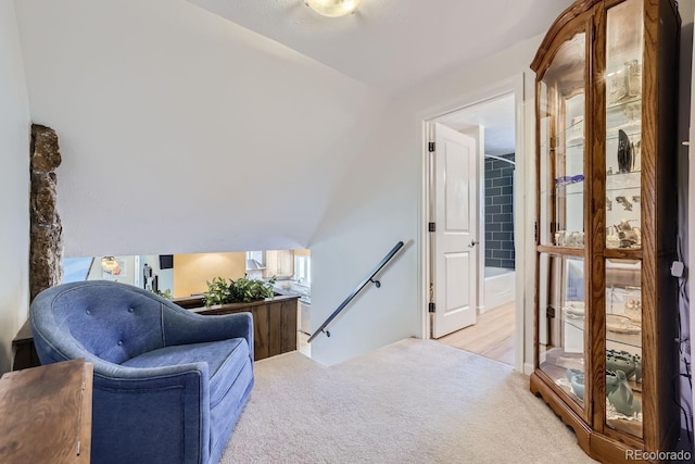 6227 Colorow Dr, Morrison, CO 80465 - living area featuring an upstairs landing and carpet floors