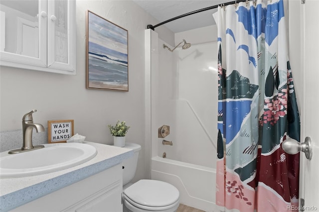 4262 E Maplewood Way, Centennial, CO 80121 - bathroom featuring vanity, shower / tub combo, and toilet