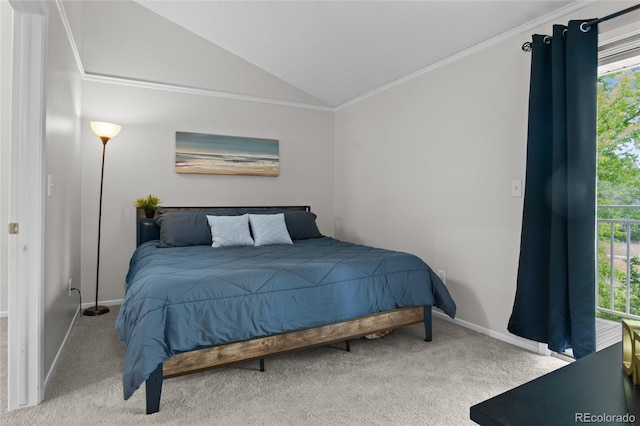 4262 E Maplewood Way, Centennial, CO 80121 - bedroom featuring lofted ceiling, carpet, baseboards, multiple windows, and crown molding