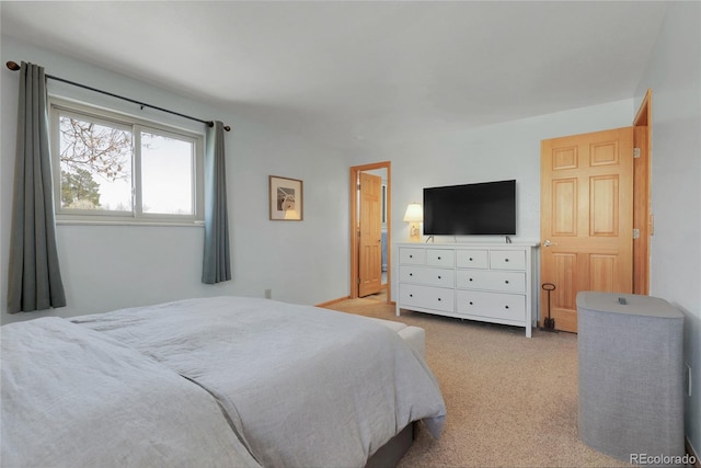 bedroom with carpet