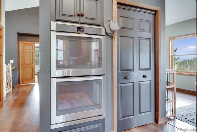 288 Spring Vly, Bailey, CO 80421 - kitchen with double oven and light wood-style flooring