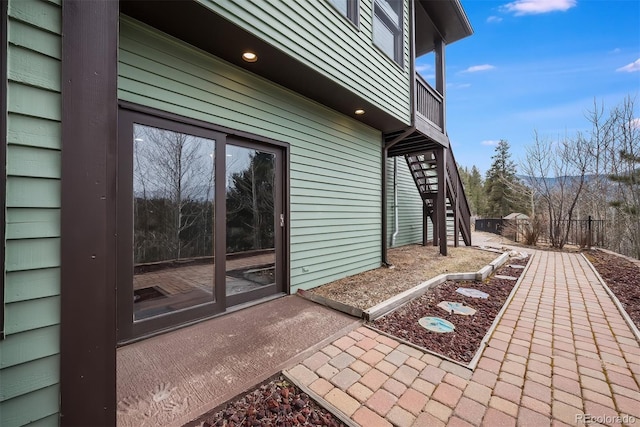 288 Spring Vly, Bailey, CO 80421 - view of patio with stairs