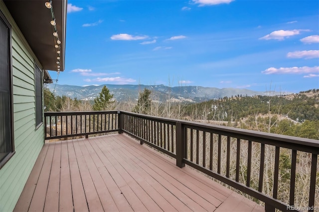 288 Spring Vly, Bailey, CO 80421 - wooden deck with a mountain view