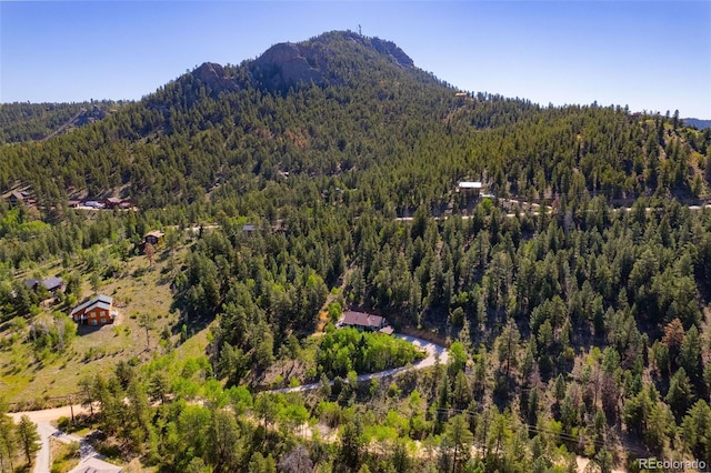 288 Spring Vly, Bailey, CO 80421 - drone / aerial view of a forest and mountains