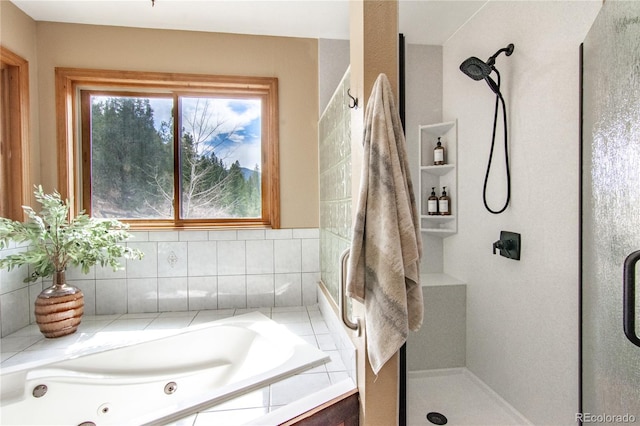288 Spring Vly, Bailey, CO 80421 - bathroom with a tub with jets and a stall shower