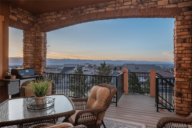 balcony with a grill