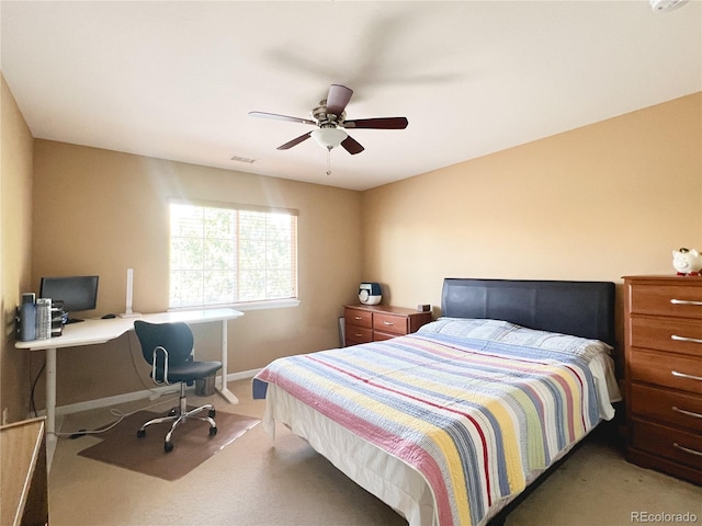 6035 S Paris St, Englewood, CO 80111 - bedroom featuring carpet, a ceiling fan, and a desk