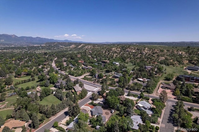 2615 Centre Ln, Colorado Springs, CO 80909 - aerial view of property's location featuring a mountainous background