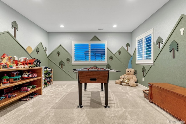 6470 Amur Ct, Castle Rock, CO 80108 - recreation room with carpet flooring and recessed lighting
