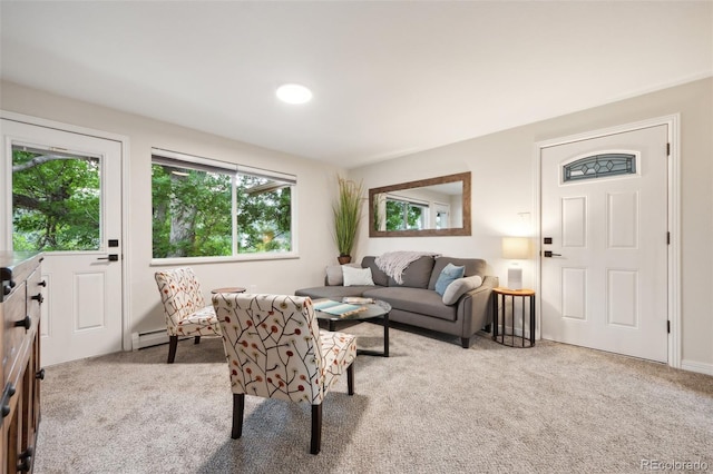 view of carpeted living room