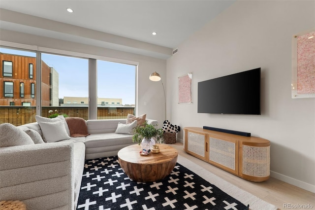 3233 Tejon St Unit 305, Denver, CO 80211 - living area with wood finished floors and recessed lighting