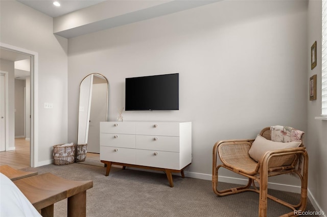 3233 Tejon St Unit 305, Denver, CO 80211 - living area featuring baseboards and light carpet