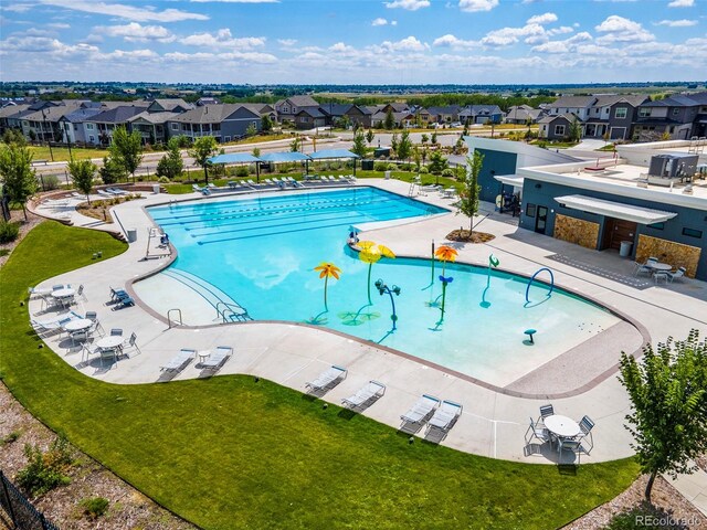 view of pool featuring a patio area