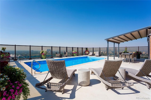 1133 Race St Unit 5A, Denver, CO 80206 - view of swimming pool with a patio, fence, and a fenced in pool