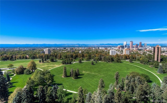 1133 Race St Unit 5A, Denver, CO 80206 - birds eye view of property featuring a mountain view and a view of city