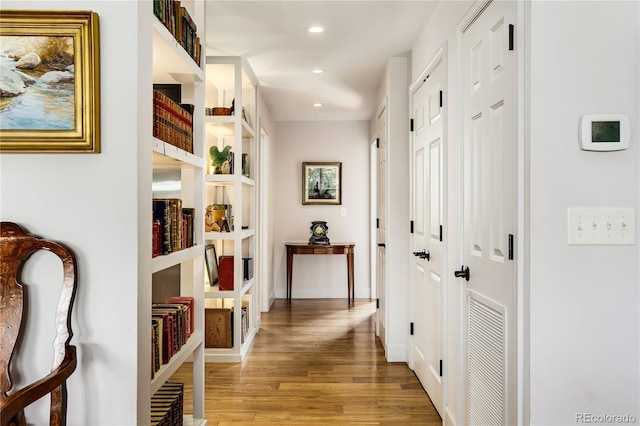 1133 Race St Unit 5A, Denver, CO 80206 - hall featuring recessed lighting, light wood-style floors, and visible vents