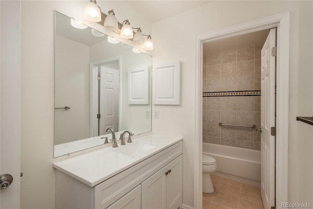 773 S Dearborn Cir, Aurora, CO 80012 - bathroom with vanity, tile patterned flooring, and tub / shower combination