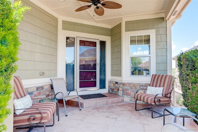14879 Xenia St, Thornton, CO 80602 - view of patio featuring a ceiling fan