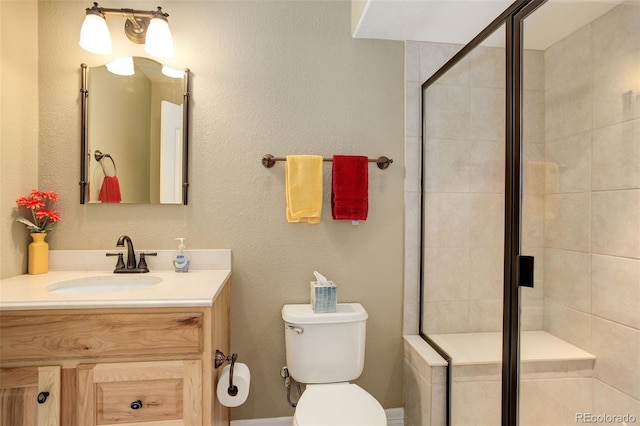 14879 Xenia St, Thornton, CO 80602 - full bathroom with toilet, vanity, and a shower stall