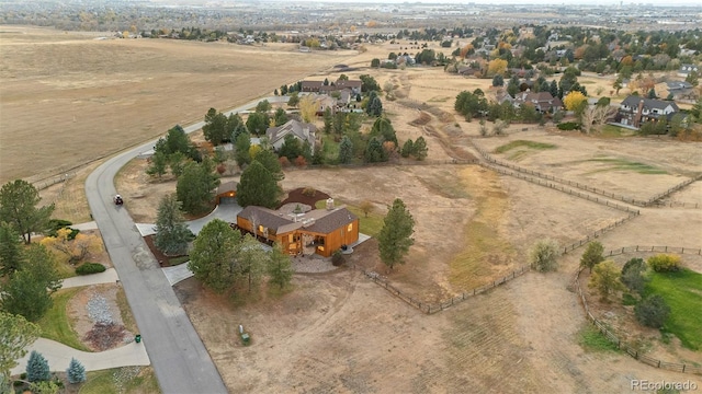 drone / aerial view featuring a rural view