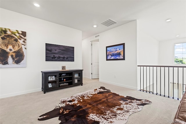 17121 Desert Wine Ln, Parker, CO 80134 - living area with carpet flooring, baseboards, and recessed lighting