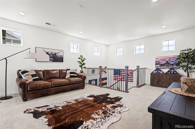 17121 Desert Wine Ln, Parker, CO 80134 - living area featuring carpet, plenty of natural light, recessed lighting, and baseboards