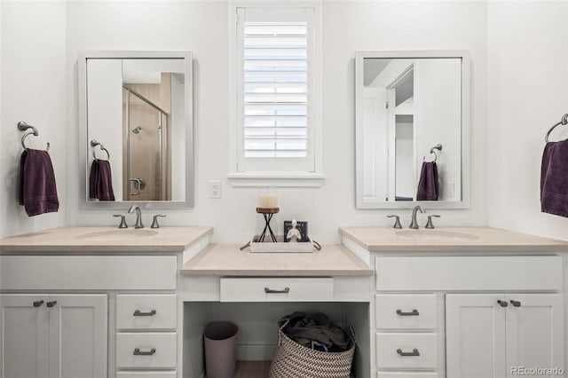 17121 Desert Wine Ln, Parker, CO 80134 - full bath with a stall shower and two vanities