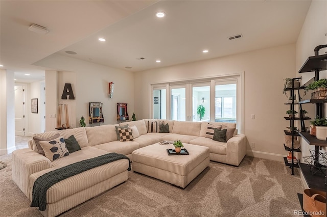 view of carpeted living room