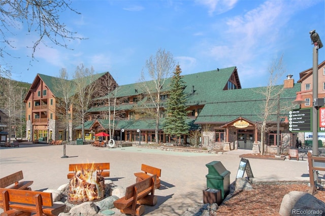 91 River Run Rd Unit 8140, Keystone, CO 80435 - view of building exterior featuring a fire pit