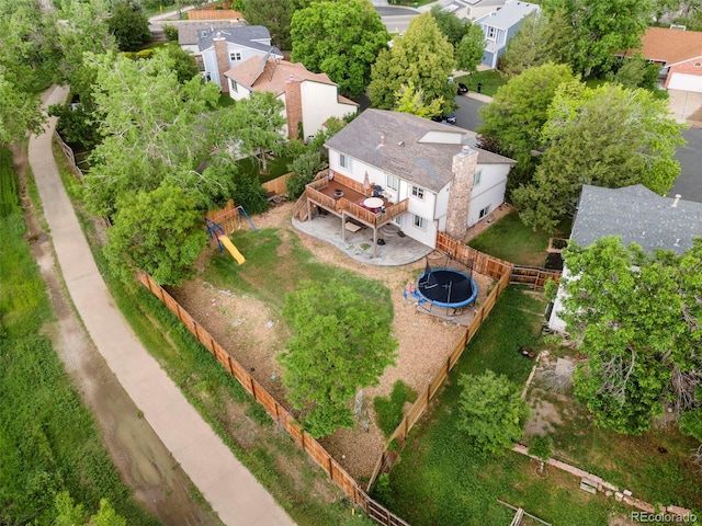 birds eye view of property featuring a residential view