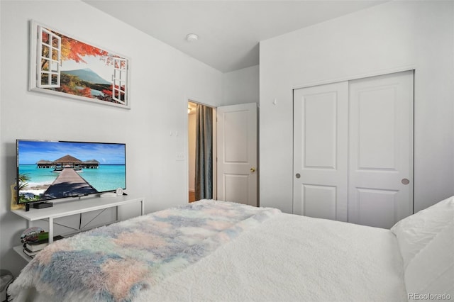 bedroom featuring a closet