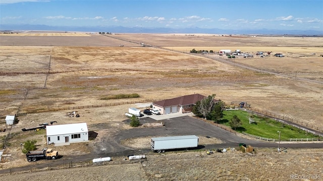 aerial view featuring a rural view