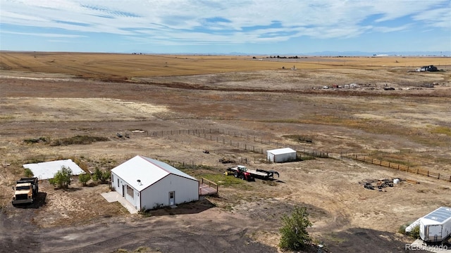 bird's eye view with a rural view