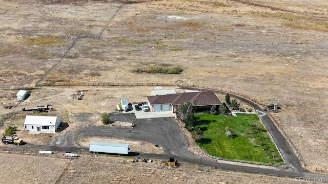 bird's eye view featuring a rural view